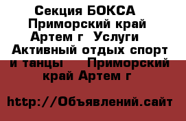 Секция БОКСА - Приморский край, Артем г. Услуги » Активный отдых,спорт и танцы   . Приморский край,Артем г.